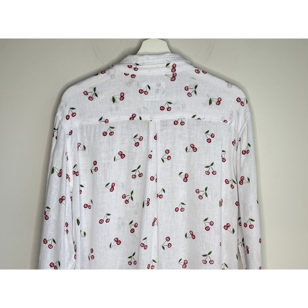 Rails Charli Cherry Print Long Sleeve Button-Up Shirt. - Picture 11 of 12
